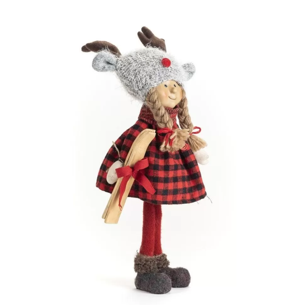 RETIF Figur Mit/Ski Und Hirsch-Mutze 43Cm - 2 Mogliche Modelle