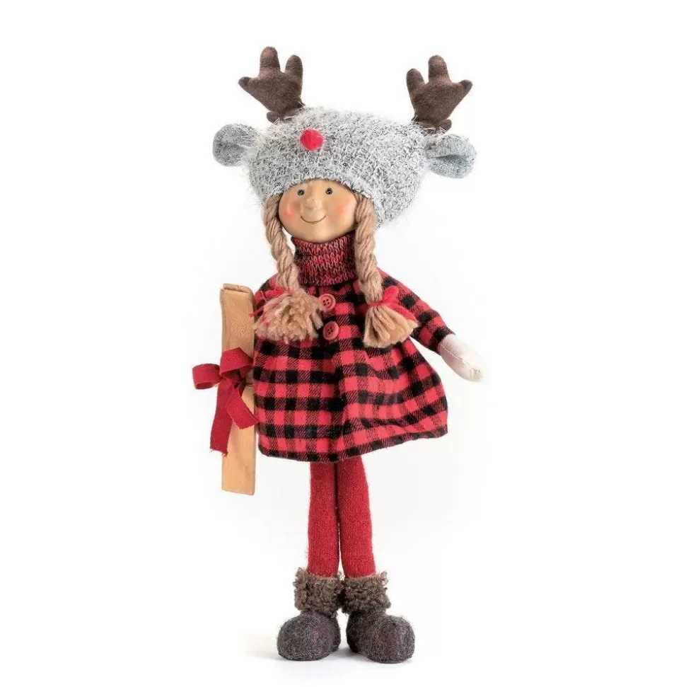 RETIF Figur Mit/Ski Und Hirsch-Mutze 43Cm - 2 Mogliche Modelle